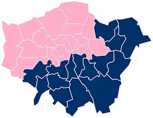 Image map of North Central London boundary Image map of North Central London boundary